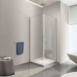 Beperkt Aanbod Box Doccia Doppio Battente Angolare Vetro Temperato 8 mm Easy-clean Reversibile 66,5-68,5 x 86,5-88,5 H 200 cm. Misura 90x70 cm