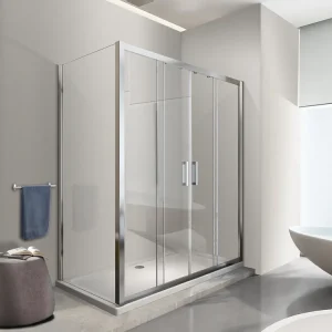 Weekendaanbieding Box doccia 6 mm H 190 parete fissa e porta a 4 ante con apertura centrale MISURA 77,5-80 ANTA FISSA + PORTA 163-168. Misura 80x165 cm