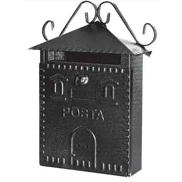 CASSETTA POSTALE ‘RUSTICA‘ RESIDENCE mm 300x100x360h - Nera Premium