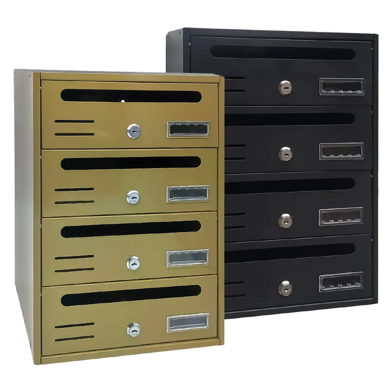 Alleen Vandaag CASSETTA POSTALE 4 posti - antracite - cm. 30,2x17,5x H. 42,5