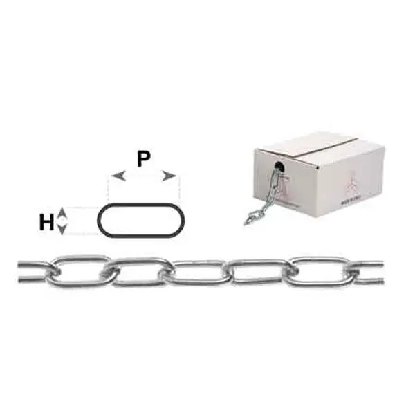 CATENA GENOVESE NICHELATA n°10 (1,5 mm) - PxH 12,5x3,5 - scatola 25 mt Koop Vandaag