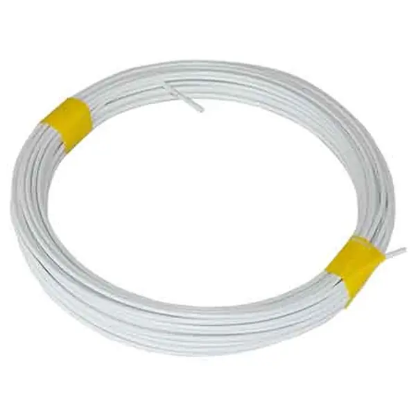 CAVETTO STENDIBIANCHERIA PLASTIFICATO BIANCO Ø 2,1/2,8 mm x 20 mt Weekendaanbieding