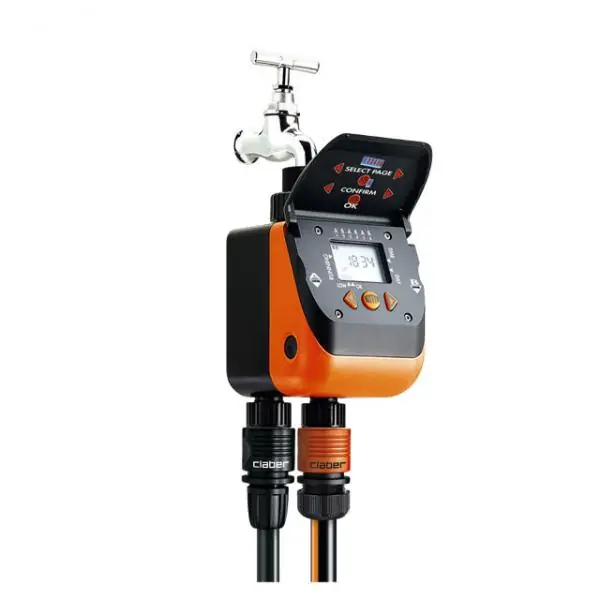 CENTRALINA PER IRRIGAZIONE DA RUBINETTO AQUAUNO DUPLO EVOLUTION Art. 8410 - 3 programmi per linea Tijdelijk Beschikbaar