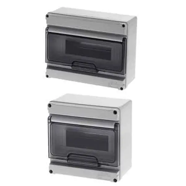 Aanbieding CENTRALINO DA PARETE C/PORTELLO IP65 4-5 Moduli - 154x114x85 mm - Grigio