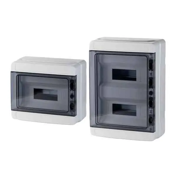 Beperkte Voorraad CENTRALINO DA PARETE PER CARTONGESSO C/PORTELLO IP65 18 Moduli - 410x285x143 mm - Grigio