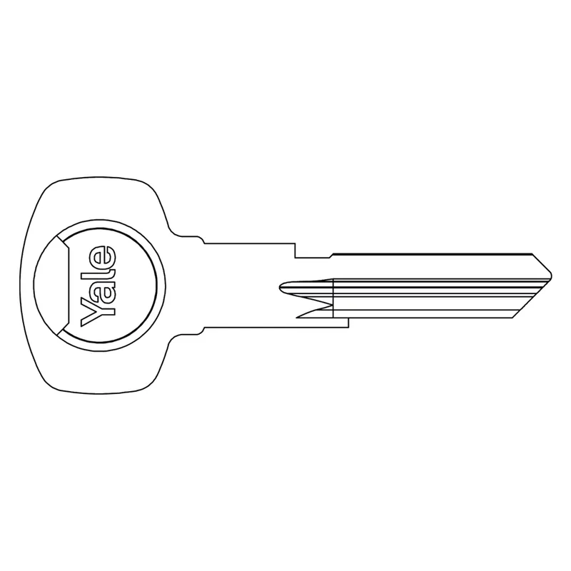 CHIAVE OTTONE NICHELATO profilo destro Weekendaanbieding