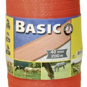 BANDA PER RECINTI ELETTRICI H 40 mm, bobina 200 mt - Colore Arancione Fabrieksprijs