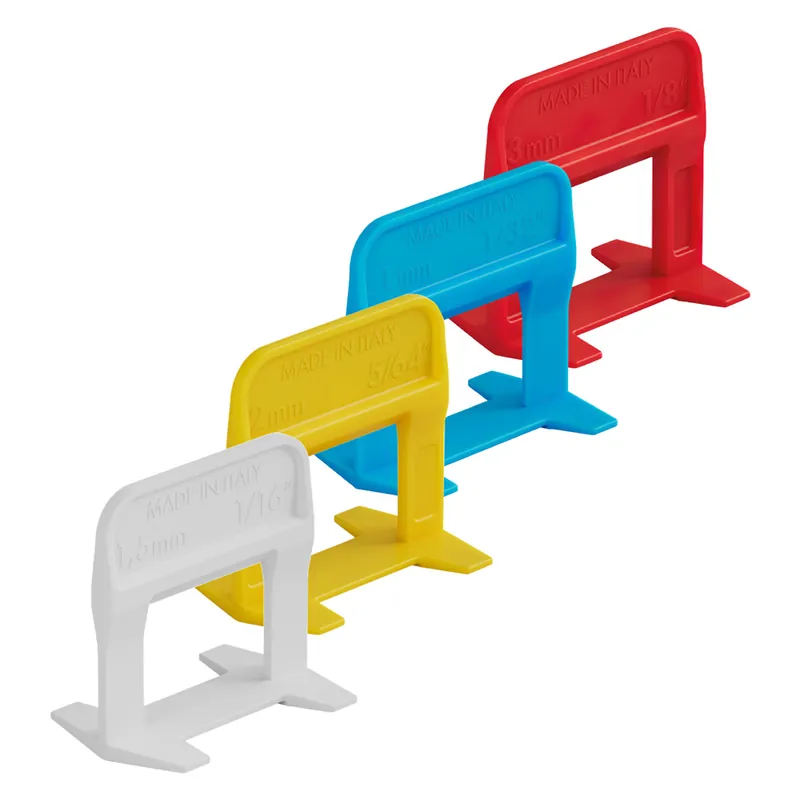 BASE LIVELLANTE CON FERITOIA PER CUNEO RLS EVO H. mm 12 - fuga 1,5 mm - cf. 250 pz - col.bianco Op = Op