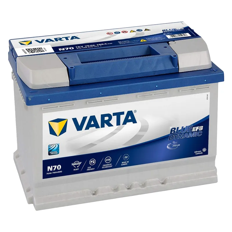 BATTERIA PER AUTO START & STOP VARTA BLUE DYNAMIC EFB N60 - 60 Ah dx / mm 242 x 175 x 190 Op = Op
