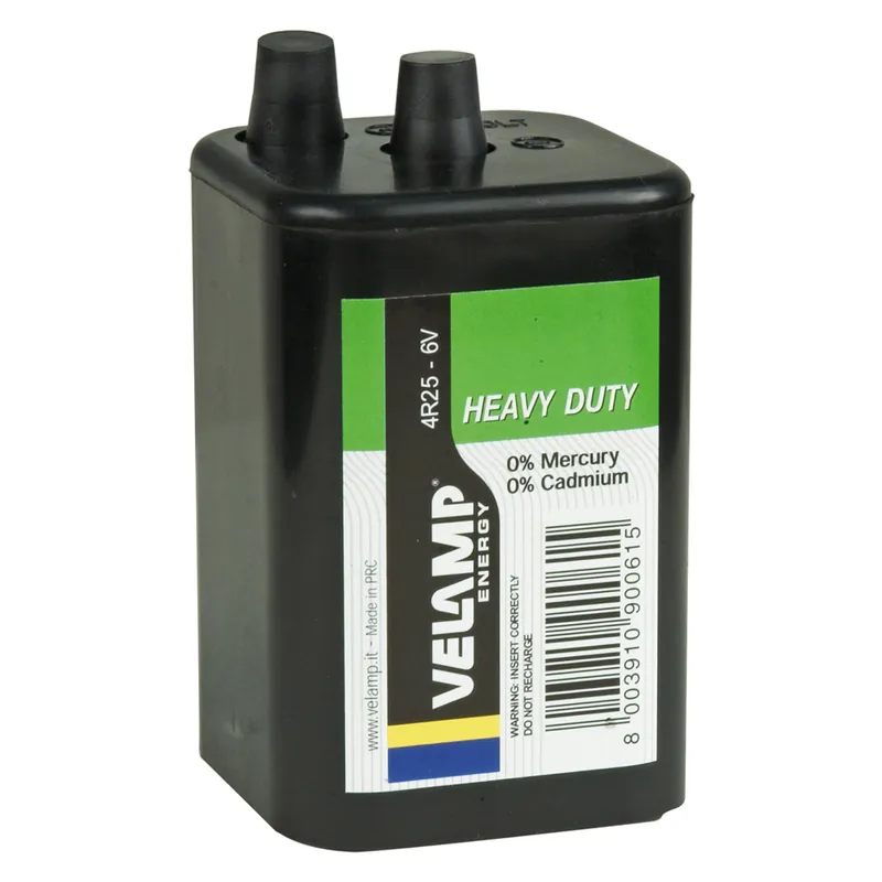 Gereduceerde Prijs BATTERIA PER LAMPADA LAMPEGGIANTE 4R25 - 6 V Q.TA 6