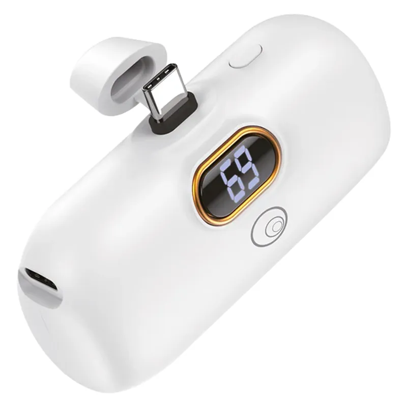 Premium BATTERIA PORTATILE MINI POWER BANK MOD. LS93 5000 mAh - bianco