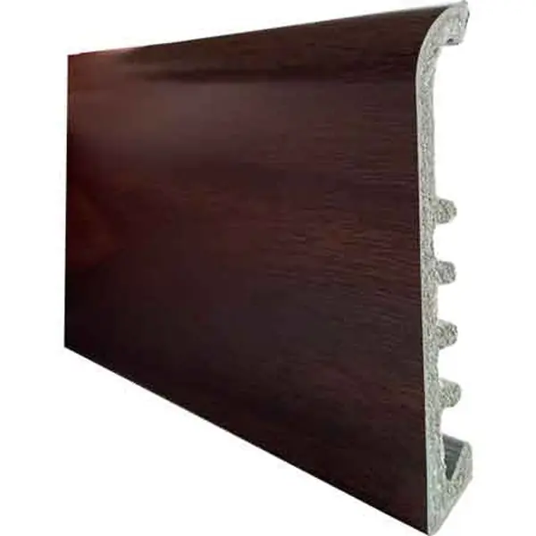 BATTISCOPA IN PVC TIPO ‘LARGE‘ 75x9 mm - nero - barra 2 mt Q.TA 10 Populair
