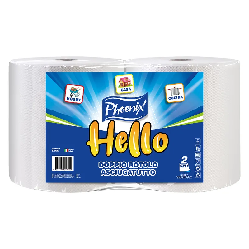 Weekendaanbieding BOBINA CARTA PHOENIX HELLO Kg 0,487 a rotolo circa (prezzo singolo rotolo) Q.TA 2