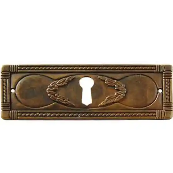 Veilige Betaling BOCCHETTA PER MOBILI ‘5038/A3‘ ORIZZONTALE 96x34 mm - Patinato antico