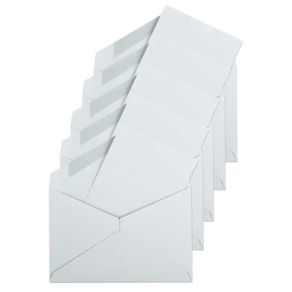 BUSTA CON BIGLIETTO mm 75 x 112 bianca - cf.100 pz Exclusieve Aanbieding
