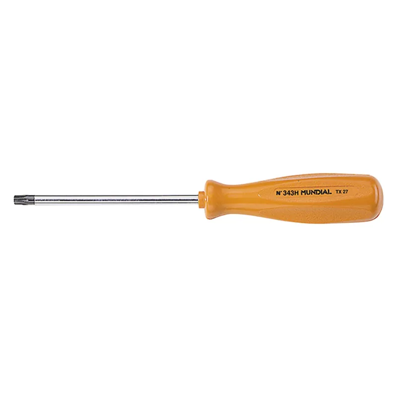 CACCIAVITE PER TORX CON FORO T x mm 6 x 60 - manico mm 77 x 21 Populair