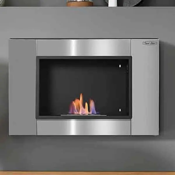 CAMINETTO A BIOETANOLO ‘SILVER‘ CARDINALE 80x14x54h cm Express Levering