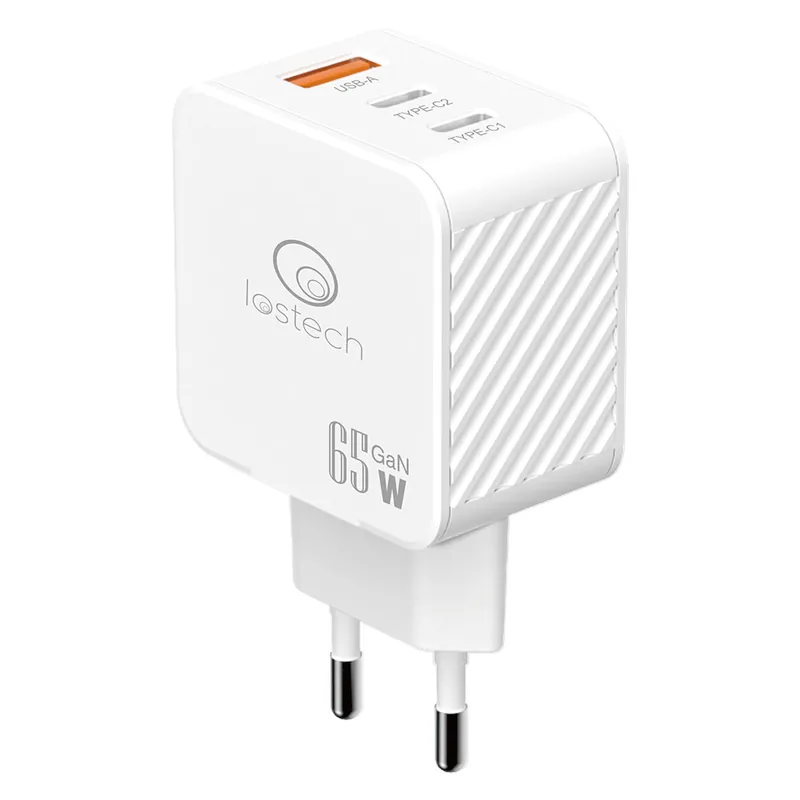 Hoge Kwaliteit CARICABATTERIA DA MURO TRE USCITE CARICA ULTRA RAPIDA 65 W