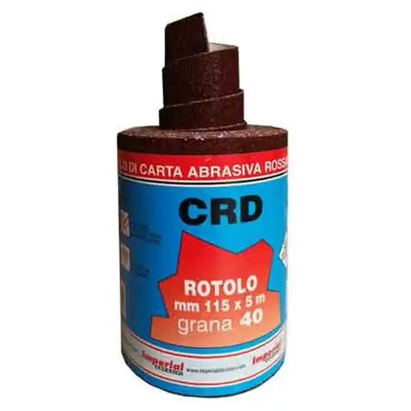 CARTA ABRASIVA ‘CRD‘ MT 5 Grana 40 - rotolo mm 115x5 mt Tijdelijk Beschikbaar