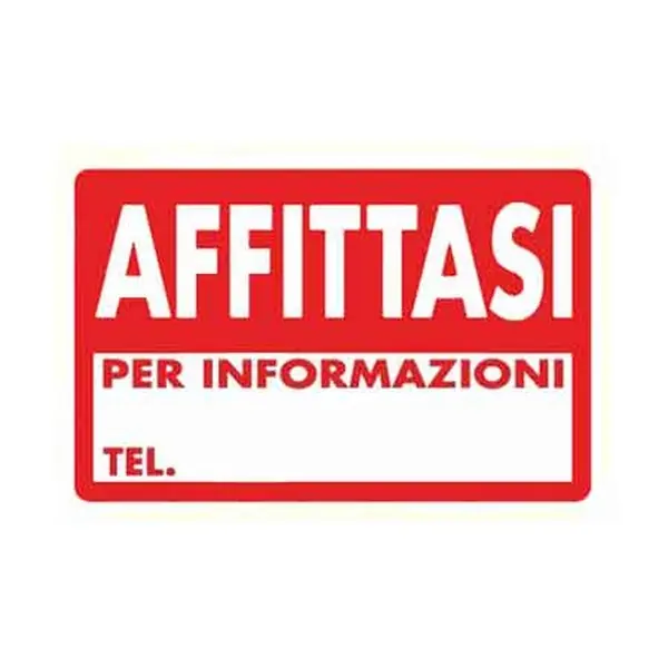 Weekendaanbieding CARTELLO ‘AFFITTASI‘ 20x30 cm Q.TA 10