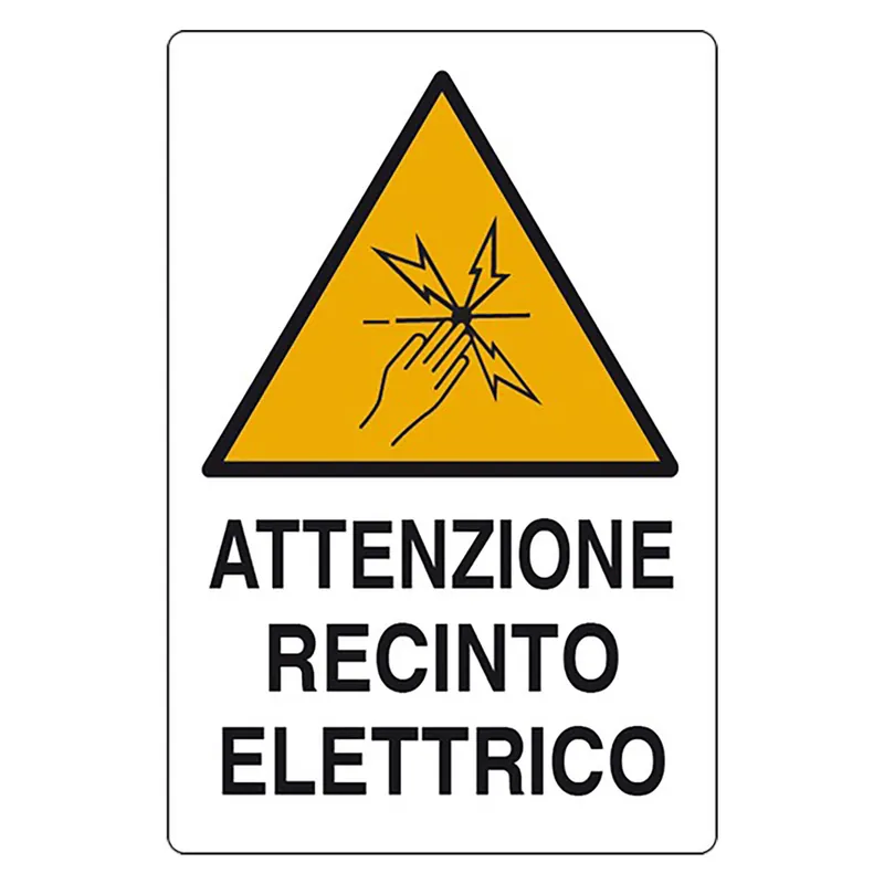 CARTELLO ATTENZIONE RECINTO ELETTRICO cm 20 x 30 Voordeelprijs