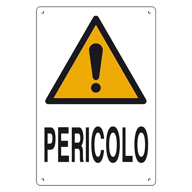 CARTELLO PERICOLO cm 40 x 60 Q.TA 10 Laatste Versie