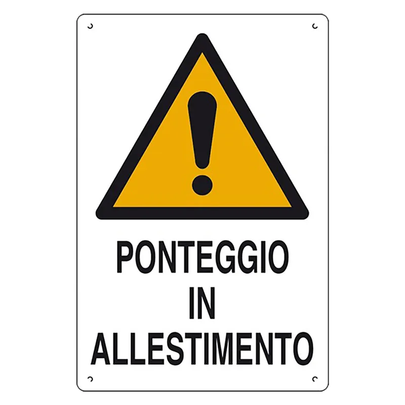 CARTELLO PONTEGGIO IN ALLESTIMENTO cm 60 x 40 Q.TA 10 Meest Verkocht