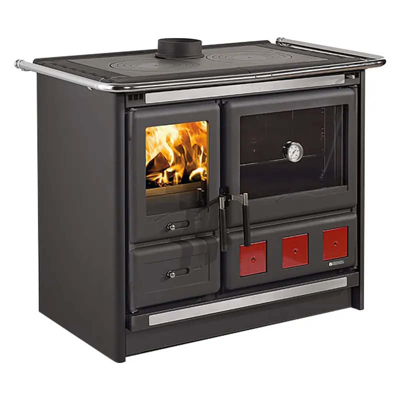 CUCINA A LEGNA ROSA XXL VST 8,5 kW - colore antracite e petra naturale Favoriet