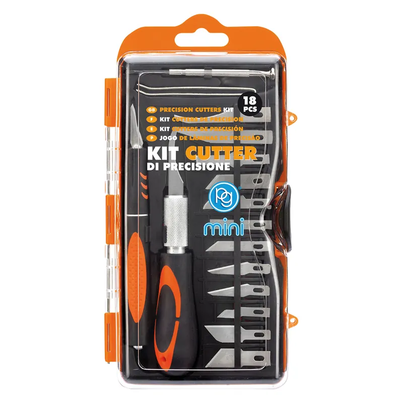 CUTTER DI PRECISIONE IN KIT 18 pezzi Betaalbaar