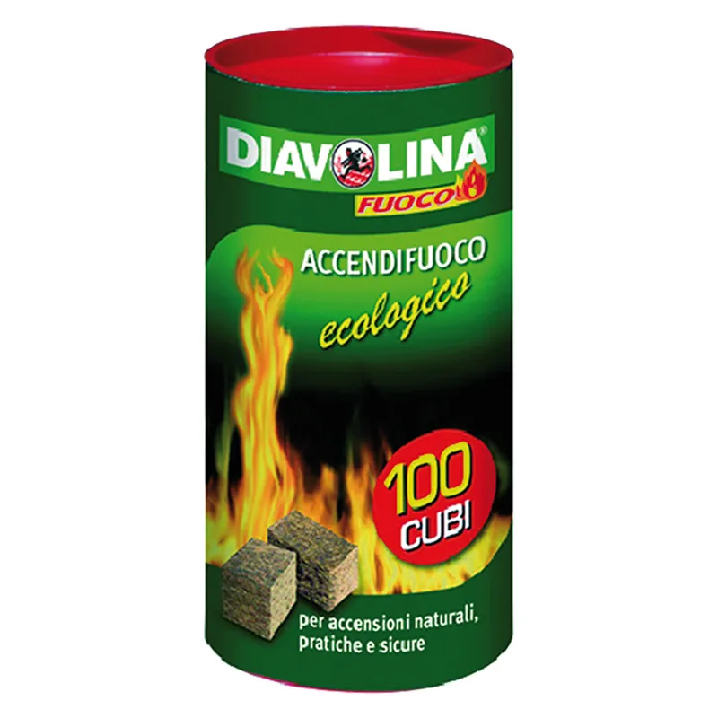 Gecertificeerd DIAVOLINA ACCENDIFUOCO ECOLOGICA 100 cubi - art. 15317 Q.TA 6
