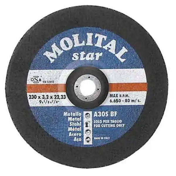Koop Vandaag DISCO DA TAGLIO PER FERRO MOLITAL Ø 230x3,2 mm