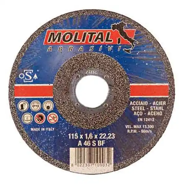 DISCO DA TAGLIO PER FERRO SOTTILE MOLITAL Ø 76x1,0 mm Q.TA 25 Snelle Levering