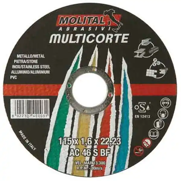 Beperkte Voorraad DISCO DA TAGLIO UNIVERSALE MOLITAL Ø 115x1,6 mm