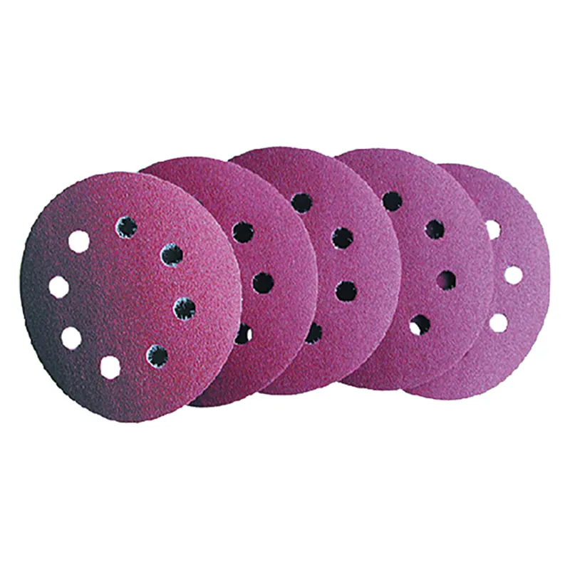 DISCO IN CARTA ABRASIVA CON VELCRO FORATO art. 349.33 - gr. 40 Lage Prijs