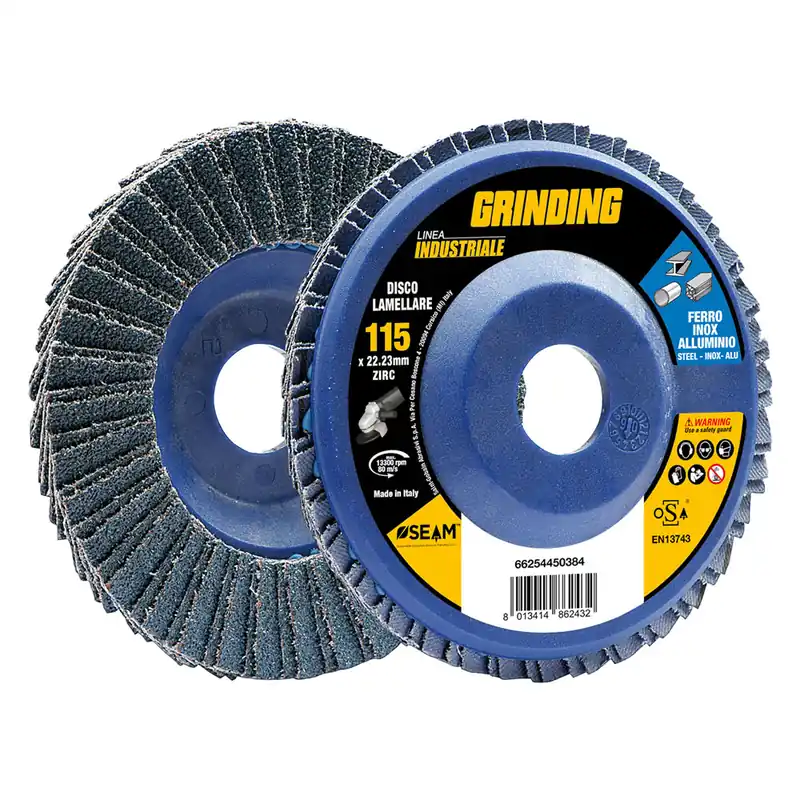 Weekendaanbieding DISCO LAMELLARE PER ACCIAIO INOX GRINDING LINEA INDUSTRIALE ø 115 gr. 60 Q.TA 10