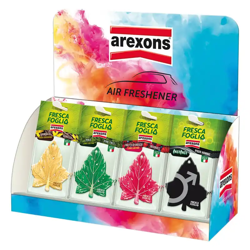 Favoriet ESPOSITORE DEODORANTI AUTO Fresca Foglia 48 pezzi