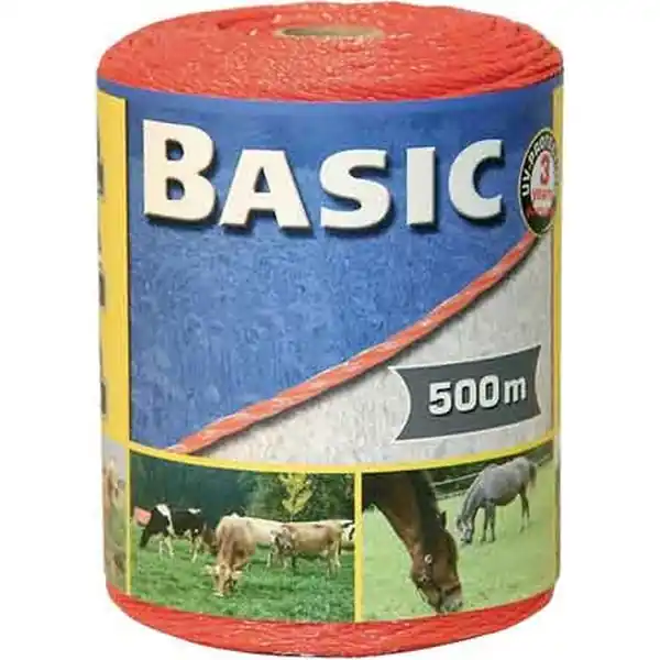 Veilige Betaling FILO ELETTRIFICATO PER RECINTI ELETTRICI 3 CONDUTTORI Bobina 250 mt - Colore Arancione