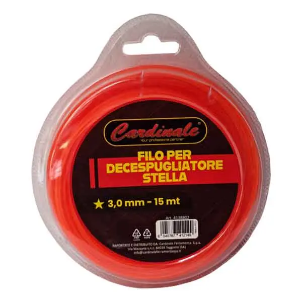 Uitverkoop FILO PER DECESPUGLIATORE STELLA CARDINALE 3,0 mm x 50 mt