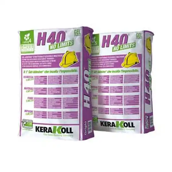 COLLA PER PIASTRELLE ‘H40 NO LIMITS‘ KERAKOLL 25 Kg - Colore Bianco Q.TA 25 Aanbieding