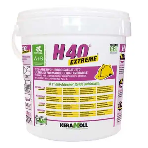 Beperkte Voorraad COLLA PER PIASTRELLE IN PASTA ‘H40 EXTREME‘ KERAKOLL 10 Kg - Colore Bianco Q.TA 10