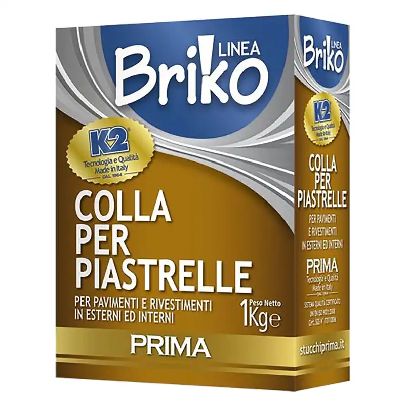 COLLANTE IN POLVERE PER PIASTRELLE BRIKO K2 Kg. 4 - sacchetta Q.TA 4 Favoriet