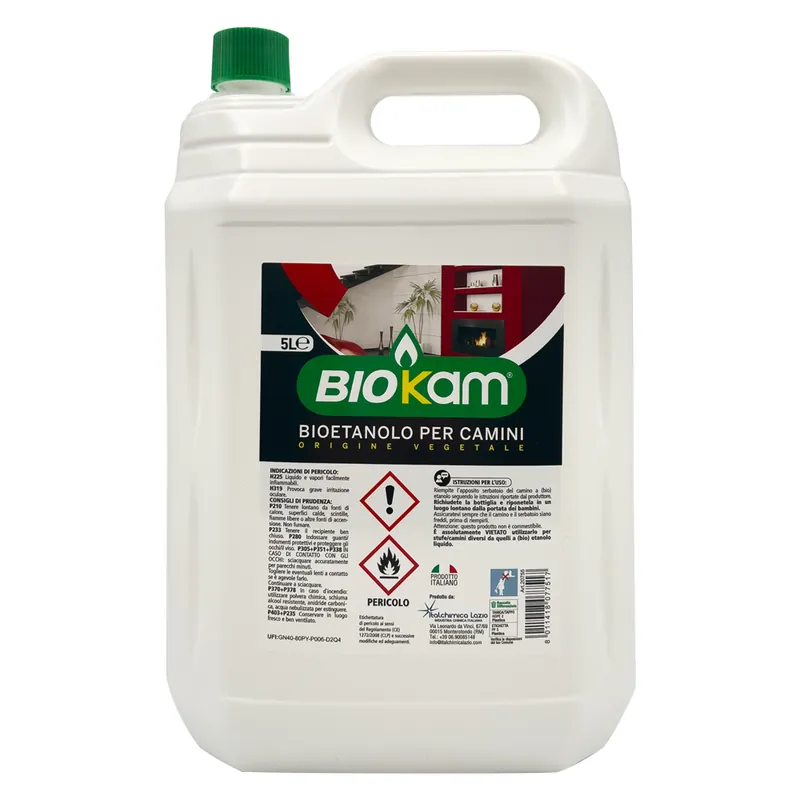COMBUSTIBILE LIQUIDO BIOETANOLO Lt. 5 Q.TA 4 Betaalbaar
