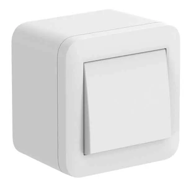 Gereduceerde Prijs CONTENITORE CON DEVIATORE ‘FIXA‘ ELECTRALINE 10A - Colore bianco