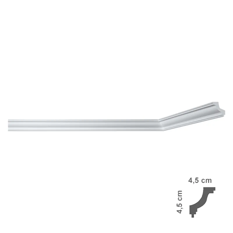 CORNICE DECORATIVA PER SOFFITTO mod. I703 - mm 45 x 45 x 2 mt Q.TA 65 Laatste Versie