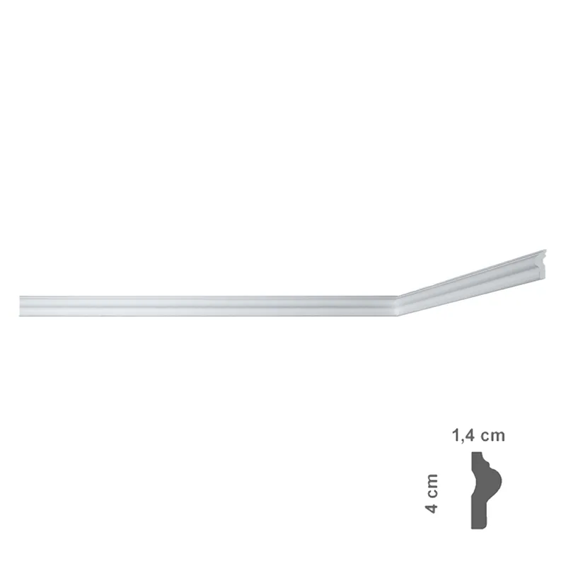 CORNICE DECORATIVA PER SOFFITTO mod. I709 - mm. 14 x 40 x 2 mt Q.TA 125 Express Levering