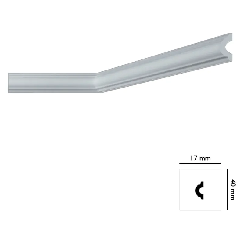 CORNICE DECORATIVA PER SOFFITTO mod. I745 - mm. 17 x 40 x 2 mt Q.TA 110 Bestseller