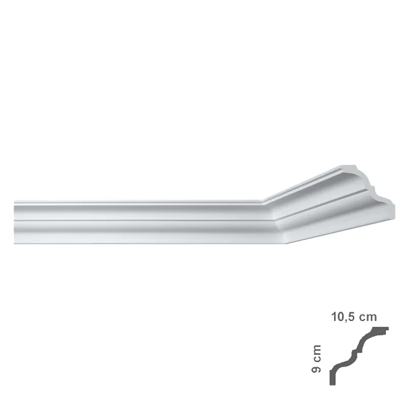 Nieuw CORNICE DECORATIVA PER SOFFITTO mod. I777 - mm 105 x 90 x 2 mt Q.TA 45