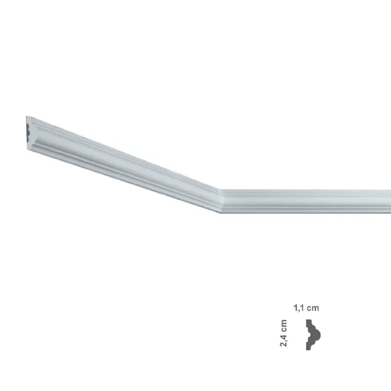 CORNICE DECORATIVA PER SOFFITTO mod. I803 - mm. 11 x 24 x 2 mt Q.TA 300 Flitsaanbieding