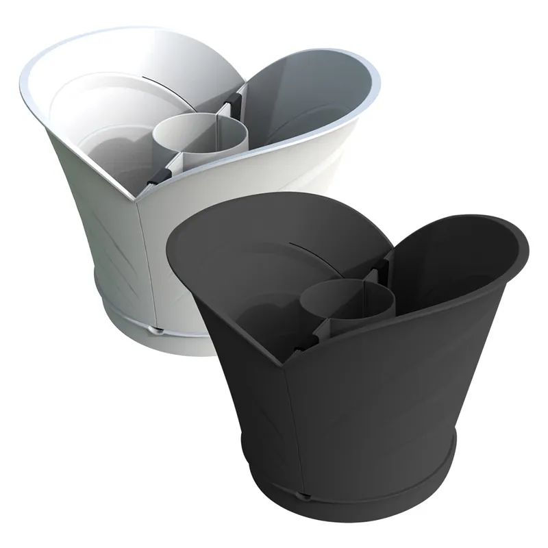 VASO TULIPANO IN SET cm 34,5 x 19 x h 30 Lt. 5 - bianco Actieprijs