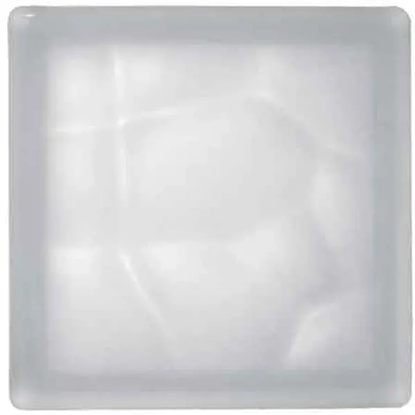 VETROMATTONE ONDULATO BIANCO SATINATO 19x19x8 cm Q.TA 6 Nieuw